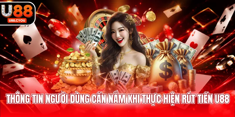 Thông tin người dùng cần nắm khi thực hiện rút tiền U88